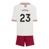 Camisa de Futebol Arsenal Mikel Merino #23 Equipamento Alternativo Infantil 2025-26 Manga Curta (+ Calças curtas)